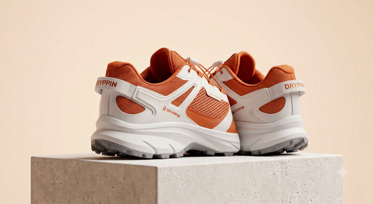 DRYPPIN Trailblazer Performance Sneaker – Orange & White